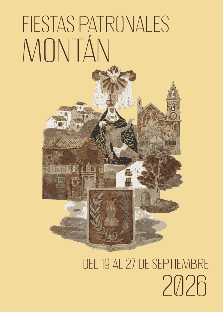 Cartel de las Fiestas Patronales de Montán 2026, del 19 al 27 de septiembre.